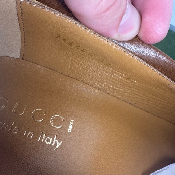 Gucci Interlocking G Chain Loafer Brown Size 10 Brand New - Picture 9 of 11